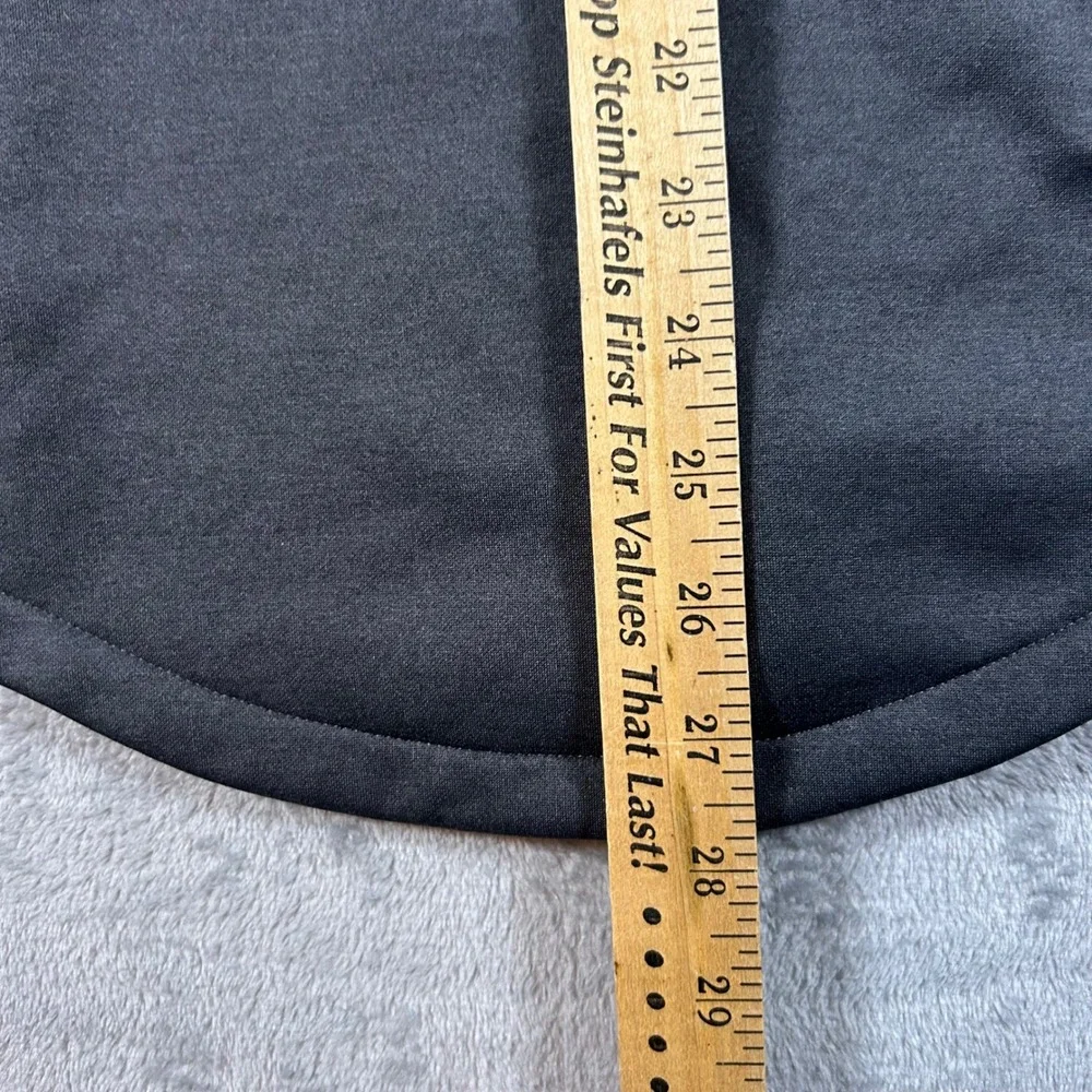 The North Face Womens Gray Black Hybrid Fleece Full Zip Hoodie Jacket Small